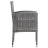 vidaXL 7 Piece Garden Dining Set Poly Rattan Anthracite & Grey
