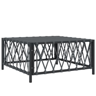 vidaXL 8 Piece Garden Lounge Set with Cushions Anthracite Steel, anthracite vidaXL 8 Piece Garden Lounge Set with Cushions Anthracite Steel