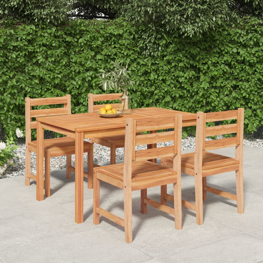 vidaXL 3 Piece Garden Dining Set Solid Wood Teak