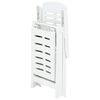 vidaXL Folding Sun Lounger Plastic White