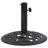 vidaXL Umbrella Base Black and Bronze 9 kg 40 cm Cast Iron, bronze vidaXL Umbrella Base Black and Bronze 9 kg 40 cm Cast Iron