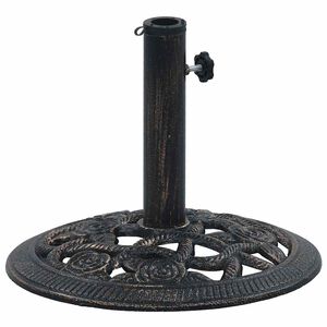 vidaXL Umbrella Base Black and Bronze 9 kg 40 cm Cast Iron