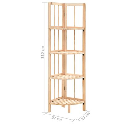 vidaXL Corner Shelf Cedar Wood 27x27x110 cm,  vidaXL Corner Shelf Cedar Wood 27x27x110 cm