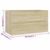 vidaXL 2 Piece Bathroom Furniture Set Sonoma Oak Engineered Wood