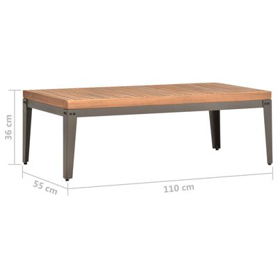vidaXL Garden Coffee Table 110x55x36 cm Solid Acacia Wood,  vidaXL Garden Coffee Table 110x55x36 cm Solid Acacia Wood