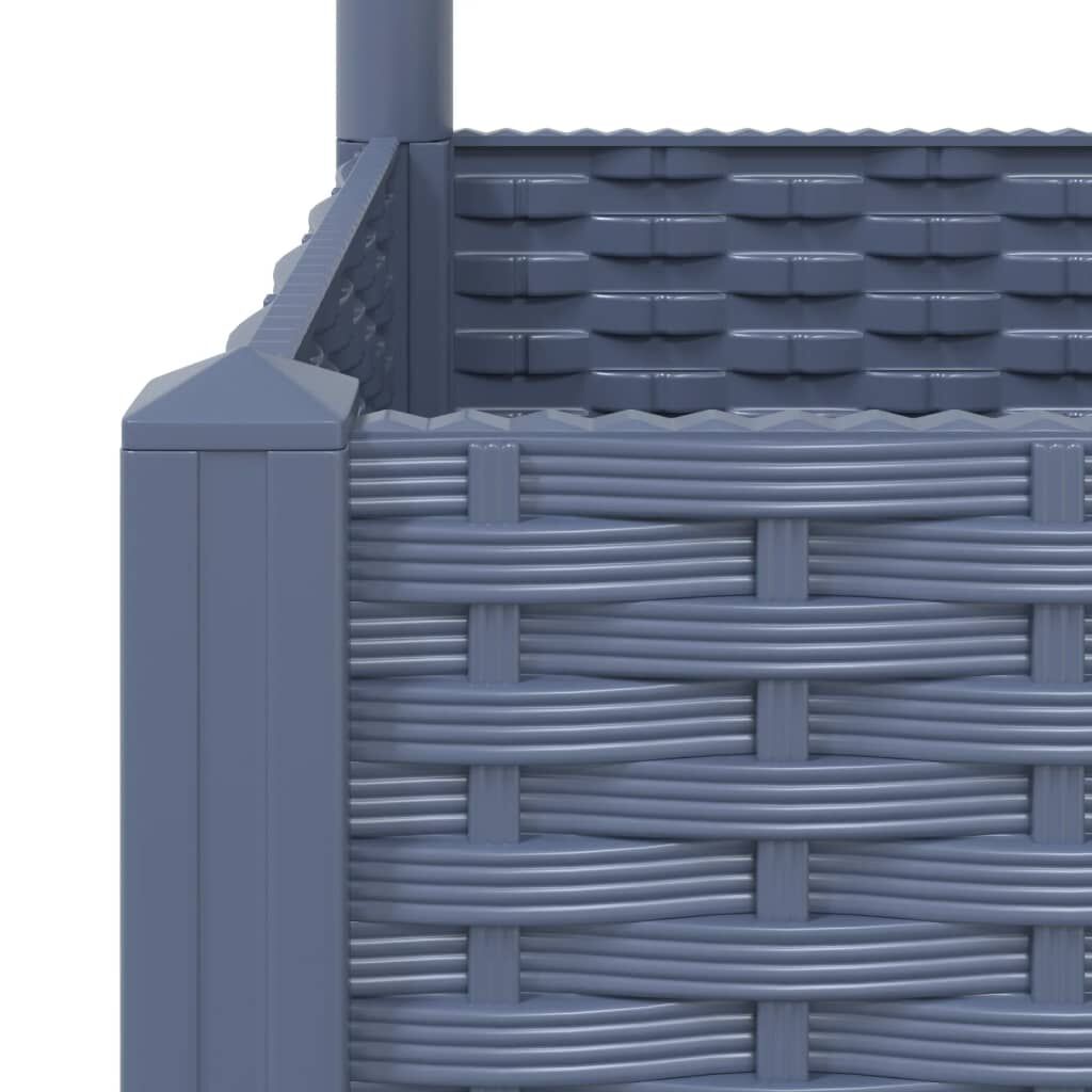 vidaXL Garden Planter with Trellis Blue Grey 80x40x136 cm PP