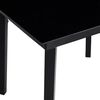 vidaXL Garden Dining Table Black 80x80x74 cm Steel and Glass