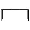 vidaXL 9 Piece Garden Dining Set Poly Rattan Black