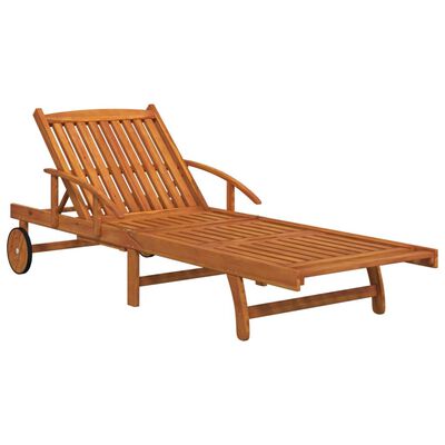 vidaXL 2 Piece Sunlounger Set with Table Solid Wood Acacia,  vidaXL 2 Piece Sunlounger Set with Table Solid Wood Acacia