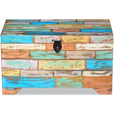 vidaXL Storage Chest Solid Reclaimed Wood, multicolour vidaXL Storage Chest Solid Reclaimed Wood