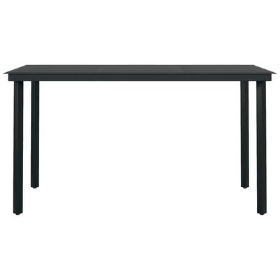 vidaXL 7 Piece Garden Dining Set Black,  vidaXL 7 Piece Garden Dining Set Black