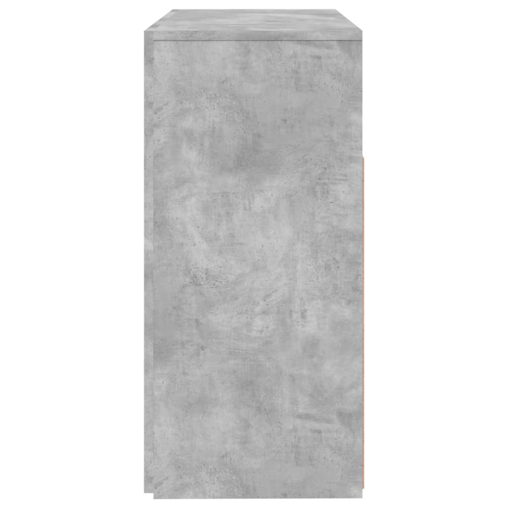 vidaXL Sideboard with LED Lights Concrete Grey 80x35x75 cm