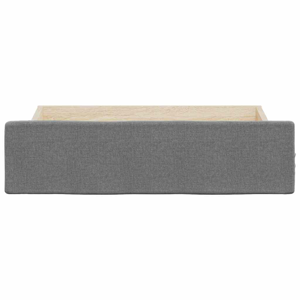 vidaXL Bed Drawers 2 pcs Dark Grey Engineered Wood and Fabric
