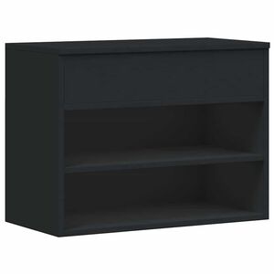 vidaXL Shoe Bench Black 60x30x45 cm Engineered Wood