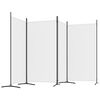 vidaXL 4-Panel Room Divider White 346x180 cm Fabric