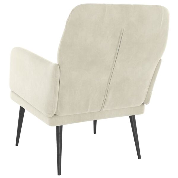 vidaXL Armchair Cream 62x79x79 cm Velvet