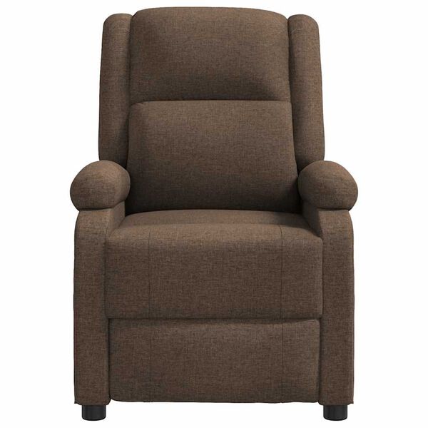 vidaXL Recliner Chair Brown Fabric