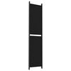 vidaXL 5-Panel Room Divider Black 250x220 cm Fabric