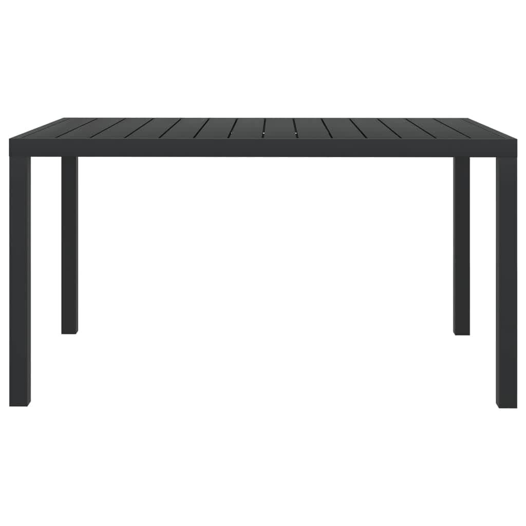 vidaXL 5 Piece Garden Dining Set with Cushions Poly Rattan Black