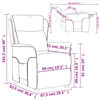 vidaXL Recliner Chair Dark Grey Fabric