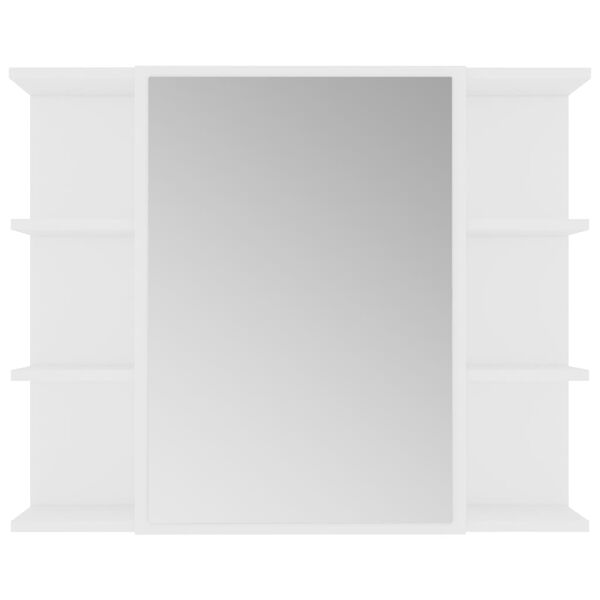 vidaXL Bathroom Mirror Cabinet White 80x20.5x64 cm Engineered Wood