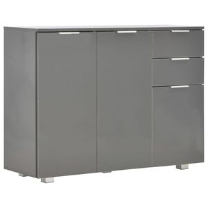 vidaXL Sideboard | High Gloss Grey | Tough Engineered wood | Medium | Sideboard