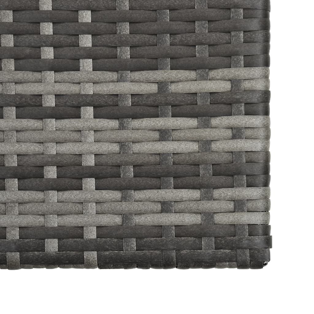 vidaXL 5 Piece Garden Lounge Set with Cushions Poly Rattan Grey