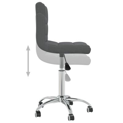 vidaXL Swivel Dining Chair Dark Grey Fabric, dark grey vidaXL Swivel Dining Chair Dark Grey Fabric