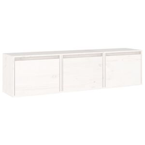 vidaXL Tv Cabinet | Set of 3 | White | Solid pine wood | Medium | Sleek