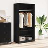 vidaXL Wardrobe Black 100x50x200 cm Engineered Wood
