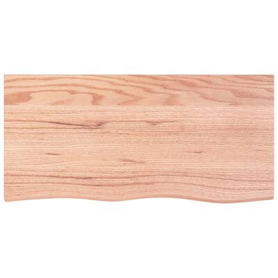 vidaXL Wall Shelf Light Brown 100x50x2 cm Treated Solid Wood Oak