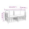 vidaXL Sectional Corner Sofas with Cushions 2 pcs Poly Rattan