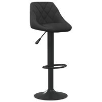 vidaXL Bar Stool Black Velvet, black vidaXL Bar Stool Black Velvet