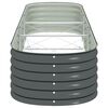 vidaXL Garden Raised Bed 320x80x44 cm Galvanised Steel Grey
