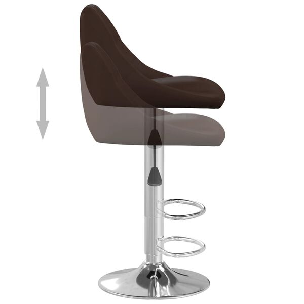 vidaXL Bar Stools 2 pcs Brown Faux Leather