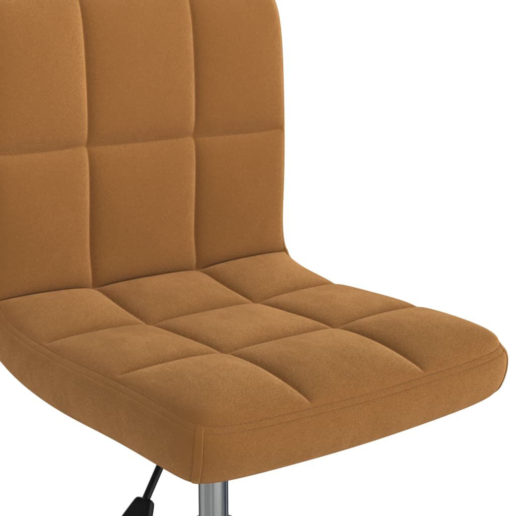 vidaXL Swivel Dining Chair Brown Velvet