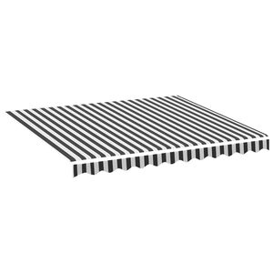 vidaXL Awning Replacement Fabric Anthracite and White 300x250 cm Polyester
