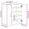 vidaXL Shoe Cabinet White 60x35x70 cm Engineered Wood