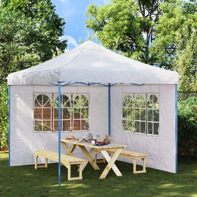 vidaXL Party Tent Sidewall 2 pcs with Window PE White