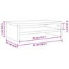 vidaXL Monitor Stand Black 42x24x13 cm Engineered Wood