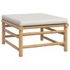 vidaXL 12 Piece Garden Lounge Set with Light Grey Cushions Bamboo