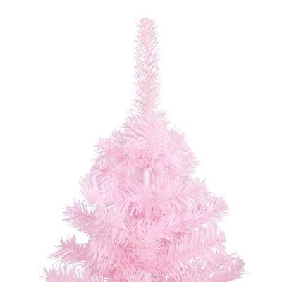 vidaXL Artificial Pre-lit Christmas Tree with Stand Pink 210 cm PVC