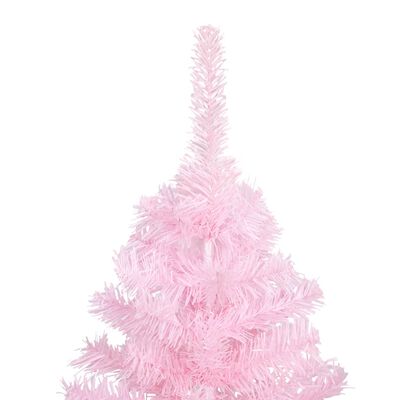 vidaXL Artificial Pre-lit Christmas Tree with Stand Pink 210 cm PVC, pink vidaXL Artificial Pre-lit Christmas Tree with Stand Pink 210 cm PVC