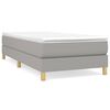 vidaXL Bed Frame without Mattress Light Grey 90x200 cm Fabric