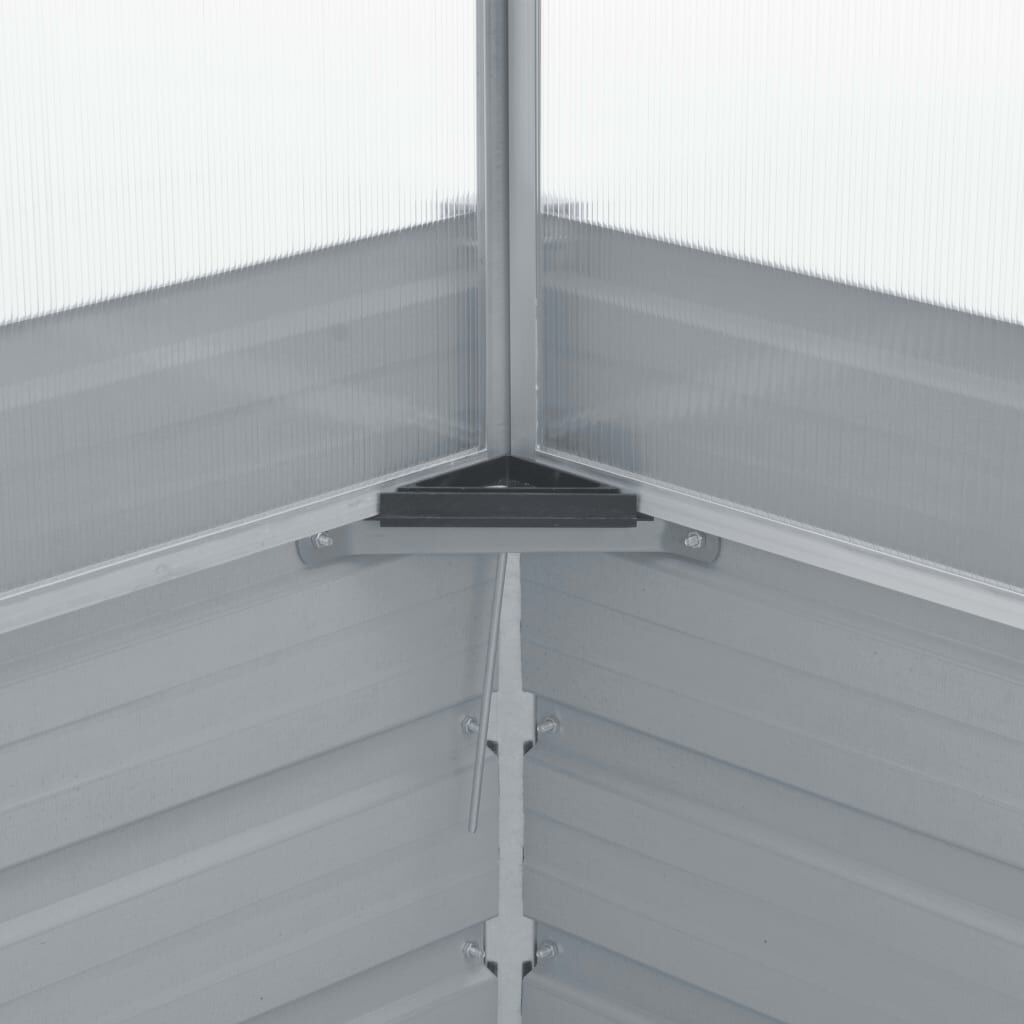 vidaXL Greenhouse 100x100x85 cm Galvanised Steel Grey