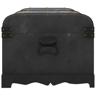 vidaXL Wooden Treasure Chest Large Black,  vidaXL Wooden Treasure Chest Large Black