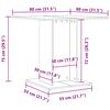 vidaXL Dining Table White 80x80x75 cm Engineered Wood