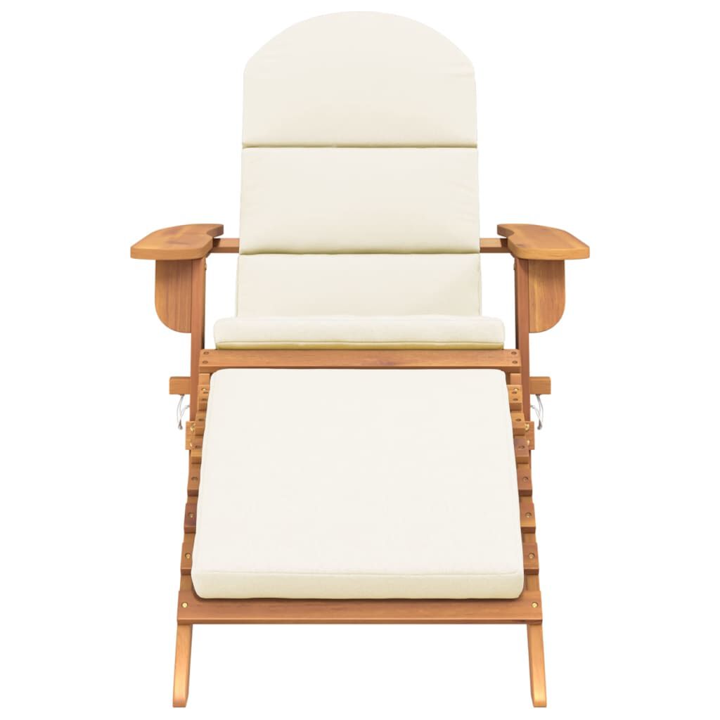 vidaXL Adirondack Garden Chair with Footrest Solid Wood Acacia