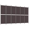 vidaXL 6-Panel Room Divider Brown 300x180 cm Fabric