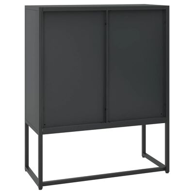 vidaXL Highboard Black 80x35x100 cm Steel